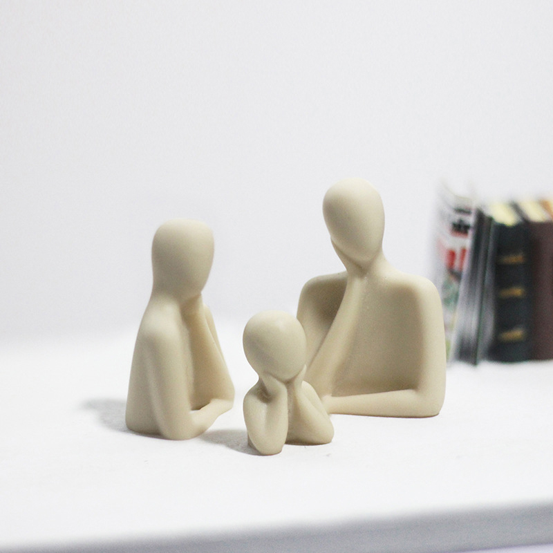 1/12 casa delle bambole miniatura una famiglia di tre modelli accessori per mobili fai da te- 1/12 casa delle bambole miniatura una famiglia di tre modelli accessori per mobili fai da te-
