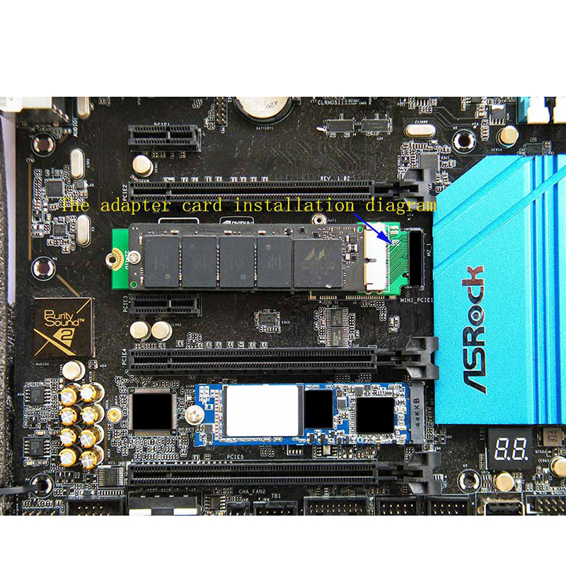Für MacBook Air Pro 12+16 Pins SSD zu M.2 Key M (NGFF) PCI-E-Adapterwandler - Photo 8/11