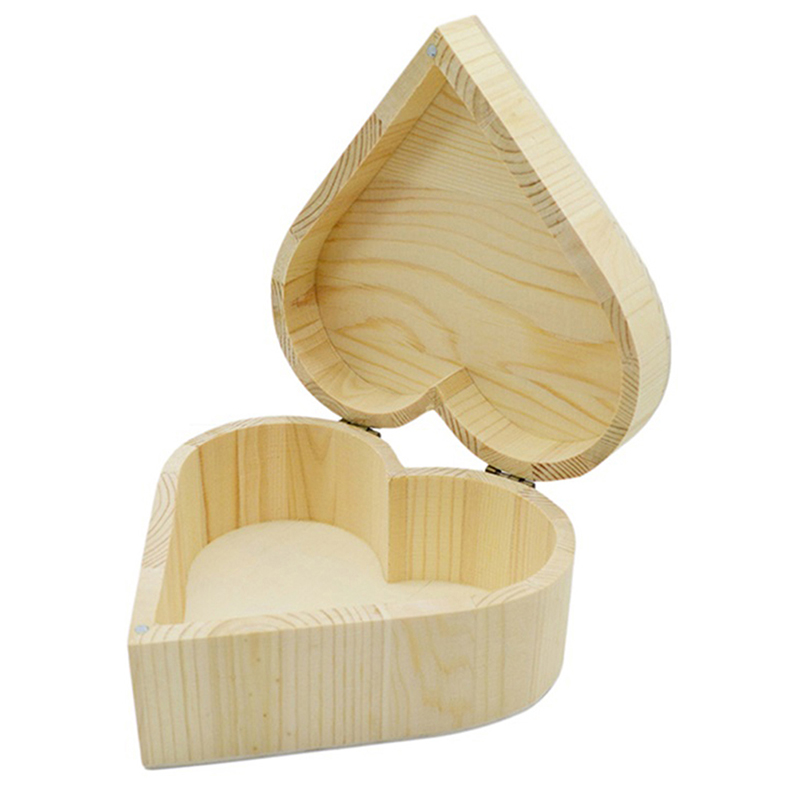 1PC Wooden Storage Box Heart Box Storage Box Earrings Ring Make Up Jewelry Ho Th 1PC Wooden Storage Box Heart Box Storage Box Earrings Ring Make Up Jewelry Ho Th