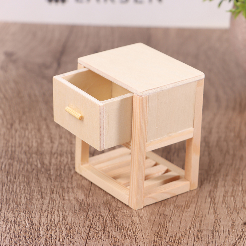 1:12 Dollhouse Miniature Bedside Table Storage Rack Coffee Table Furniture De EI