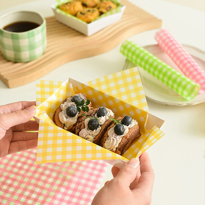 100Pcs Wax Paper Sandwich Wrapping Paper Greaseproof Paper Air Fryer