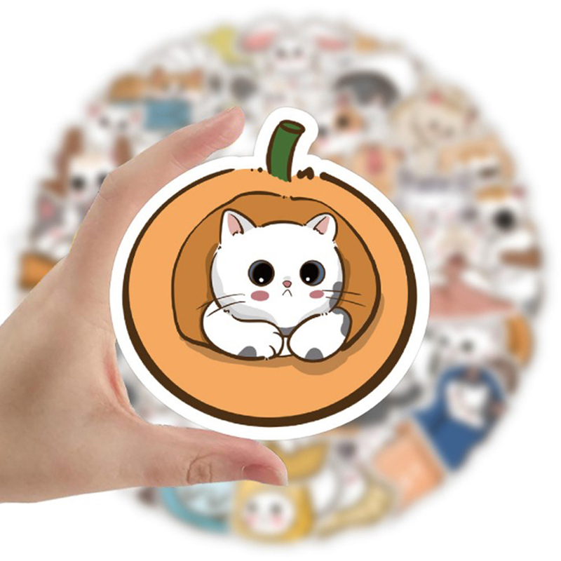60pz Kawaii Gatti Carini Adesivi Cartoni Carini Cartoni Giocattoli Per Bambini Notebook Fai Da Te PX-
