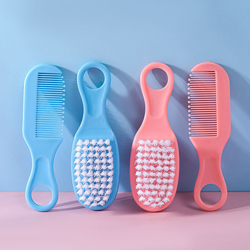 Baby Plastic Hair Brush Comb Set Soft With Nylon Bristles Set Massage Tool D❤6 Baby Plastic Hair Brush Comb Set Soft With Nylon Bristles Set Massage Tool D❤6