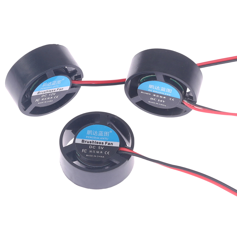1Pc Notebook Micro Cooling Fan 25.5x10mm 5/9/12/24V Round Mini For Led Lamps GF - Afbeelding 9 van 16