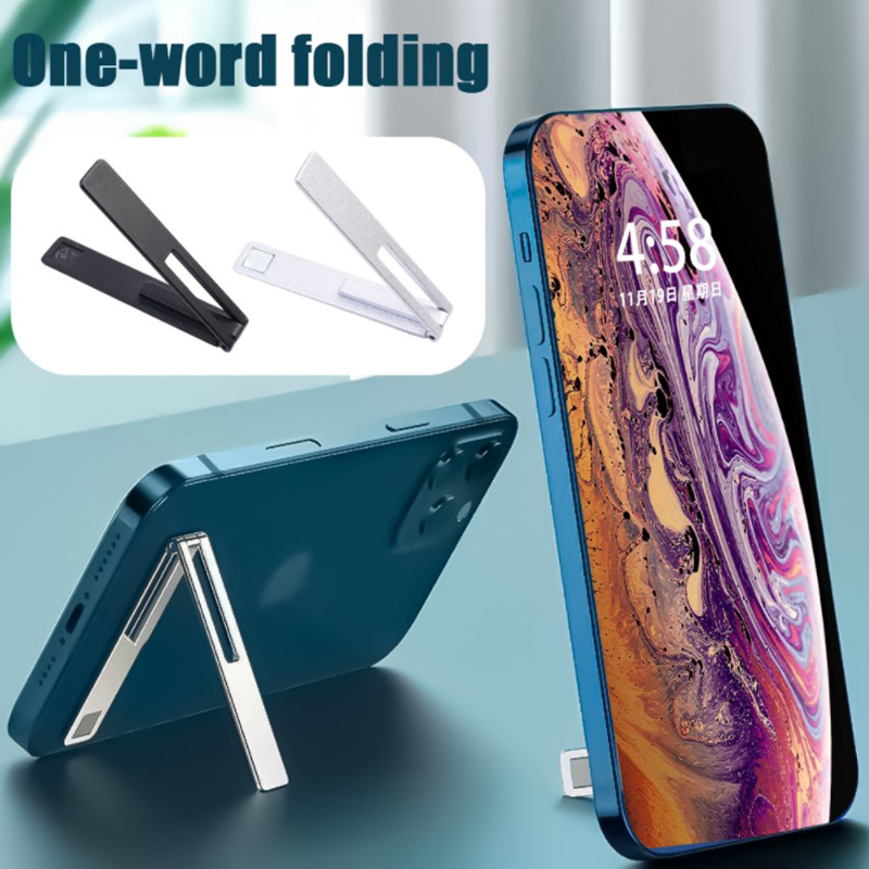 Magnetic Ultra Thin Foldable Mobile Phone Holder Bracket Metal Desktop Stander f - Zdjęcie 5 z 16