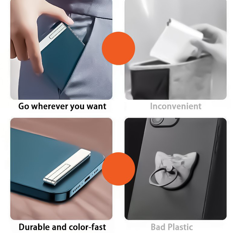 Magnetic Ultra Thin Foldable Mobile Phone Holder Bracket Metal Desktop Stander f - Zdjęcie 8 z 16