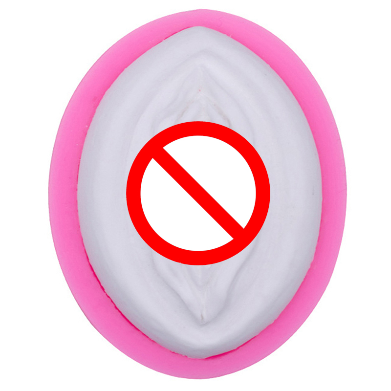 Molde de silicona con forma de vagina femenina de 1 pieza para pastel jabón artesanal fabricación de velas decoración GF