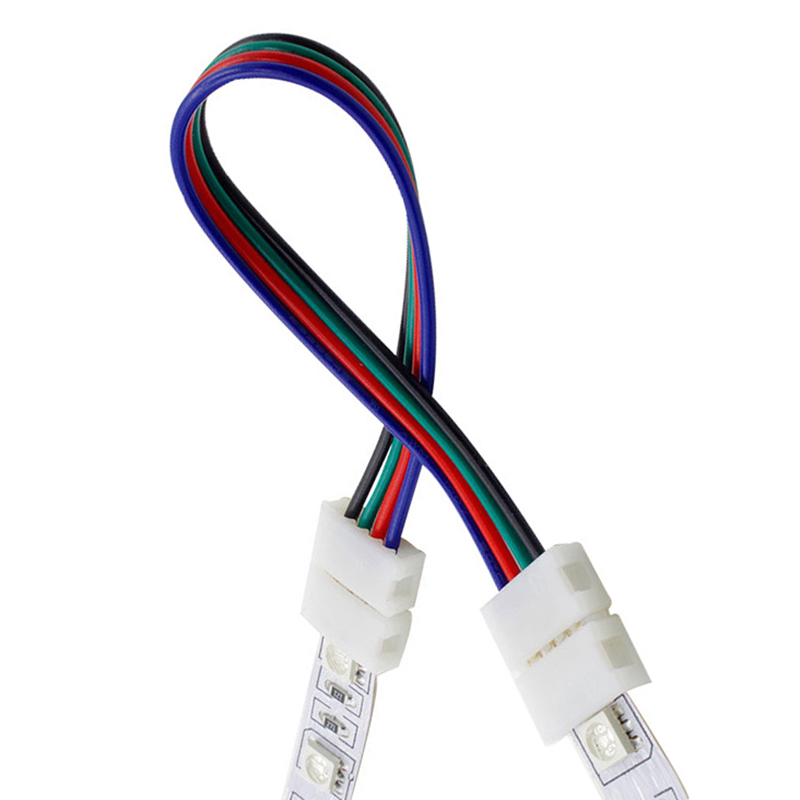 1pcs 4pin 10mm RGB LED Strip Connector Free Welding Connector for 5050 SMD RG TS