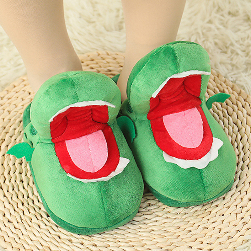 Cartoon Crocodile Cotton Slippers Moving Funny Walking with Open Mouth and G GF - Picture 3 of 14