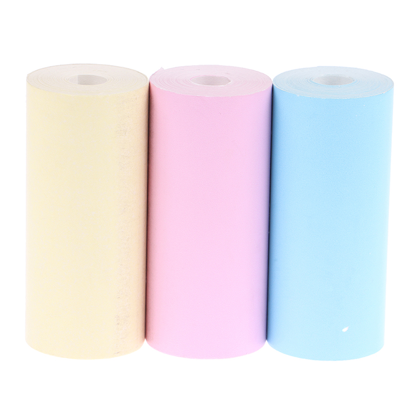 3 Rolls Portable Mini Printer Thermal Label Printers Paper 57x25mm DIY Stickers - Photo 7/8
