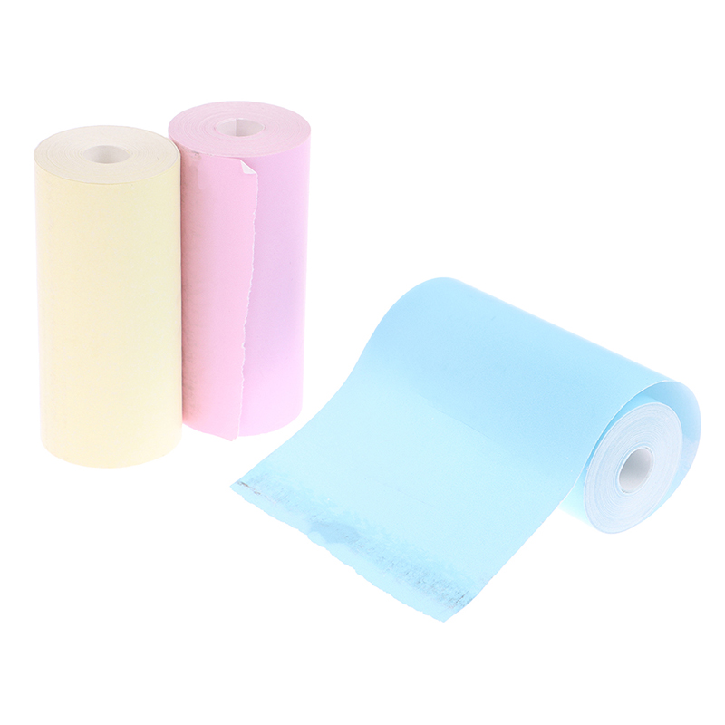 3 Rolls Portable Mini Printer Thermal Label Printers Paper 57x25mm DIY Stickers - Photo 8/8