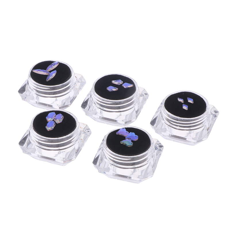3 pzbox pietre preziose dentali cristallo - diamante - stucco denti acrilici decorazione -