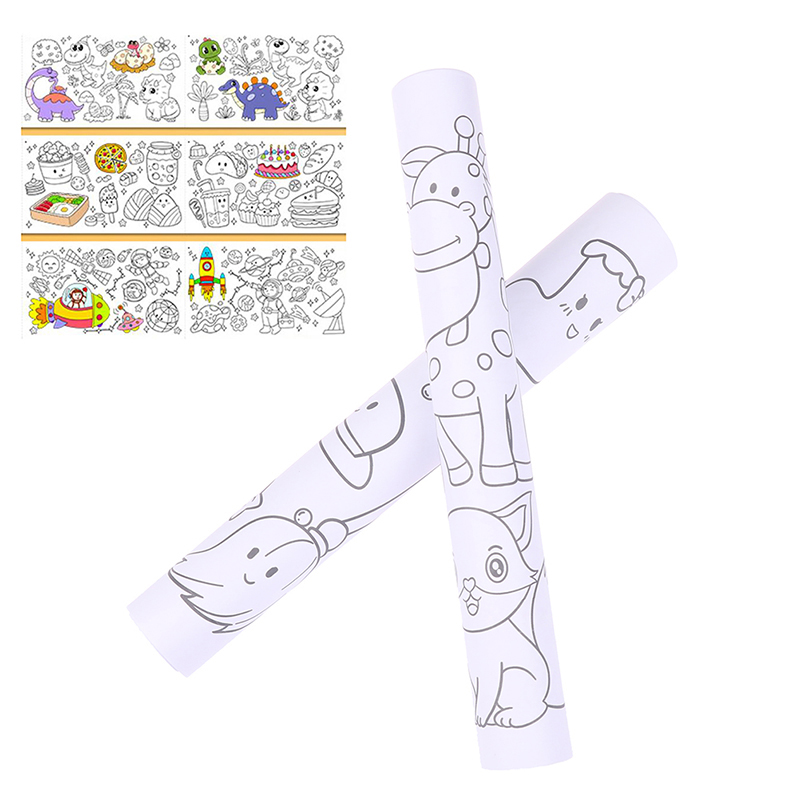 2 m rotolo da disegno bambini colore appiccicoso carta graffiti pergamena- 2 m rotolo da disegno bambini colore appiccicoso carta graffiti pergamena-