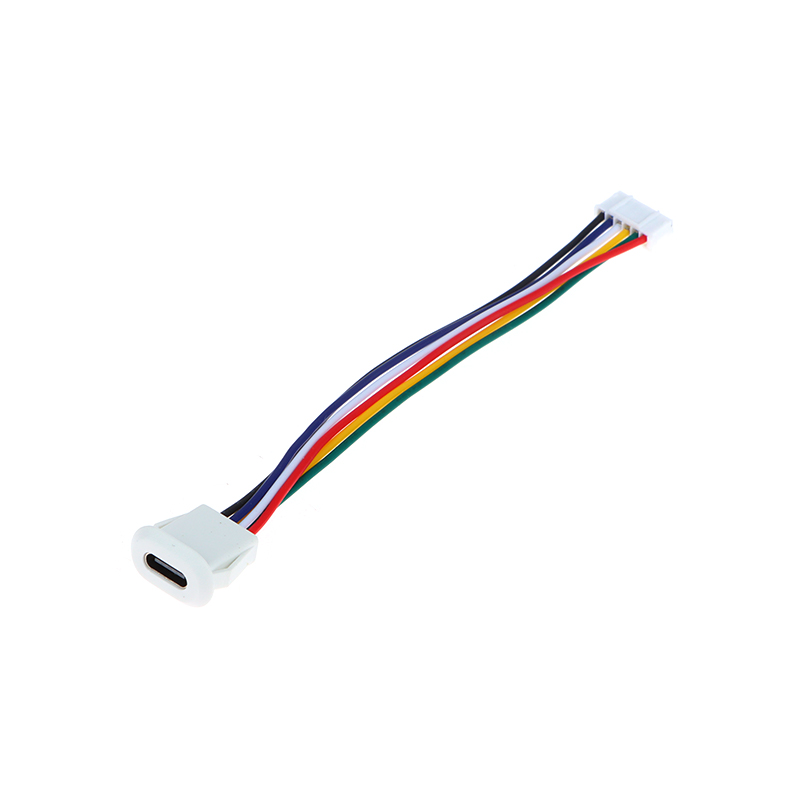 6 Pin Press Type USB Connector Type-C Waterproof With PH 2.0 Female Socket WN - Zdjęcie 13 z 16