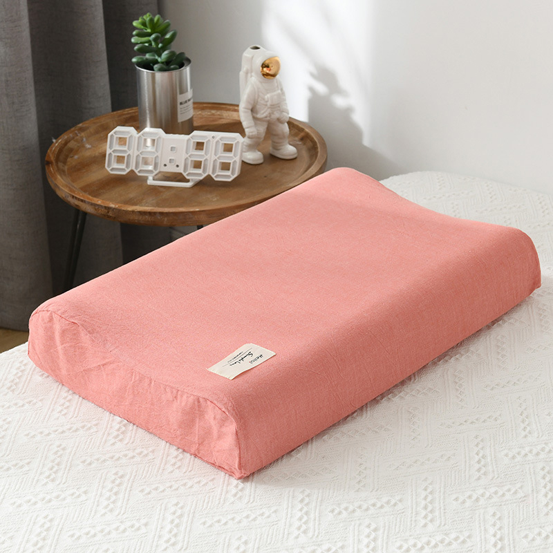 Soft Cotton Latex Pillow Case Cover Solid Color Plaid Sleeping Pillowcase fo X❤F - Bild 17 von 29
