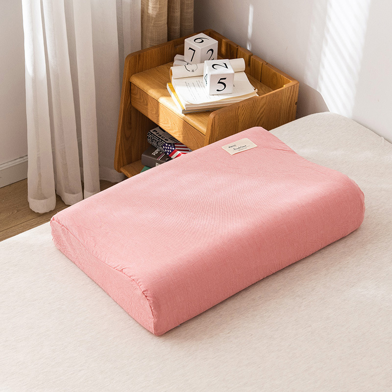 Soft Cotton Latex Pillow Case Cover Solid Color Plaid Sleeping Pillowcase fo X❤F - Bild 19 von 29