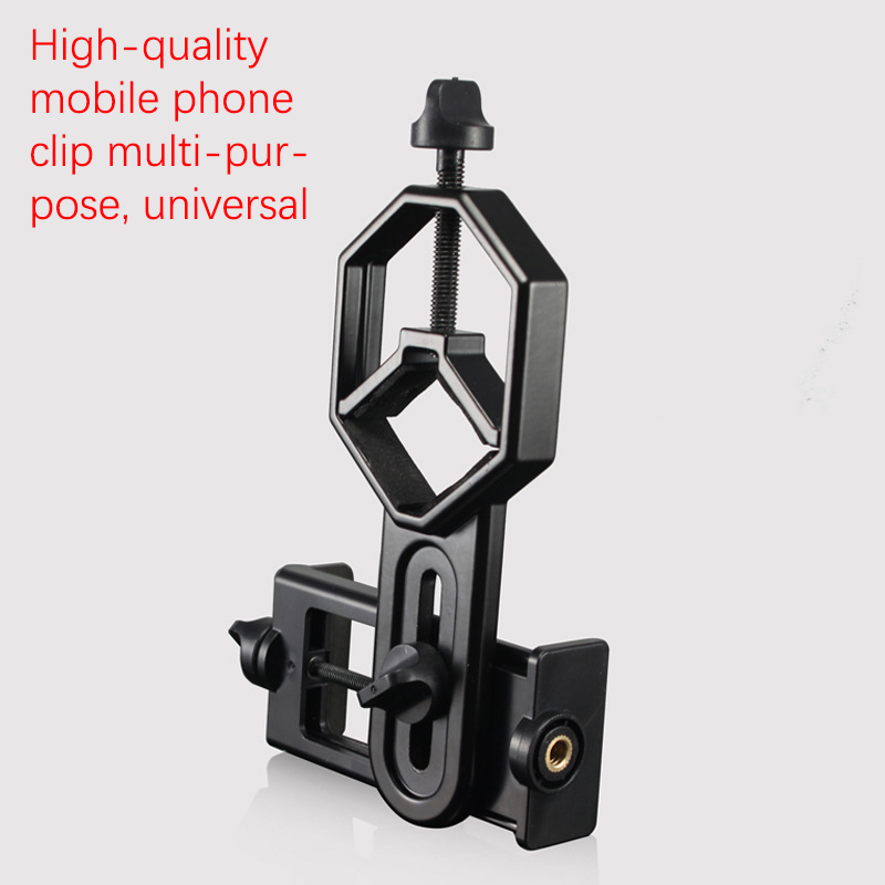 Cell phone adapter with spring clamp mount telescope mobile phone clip