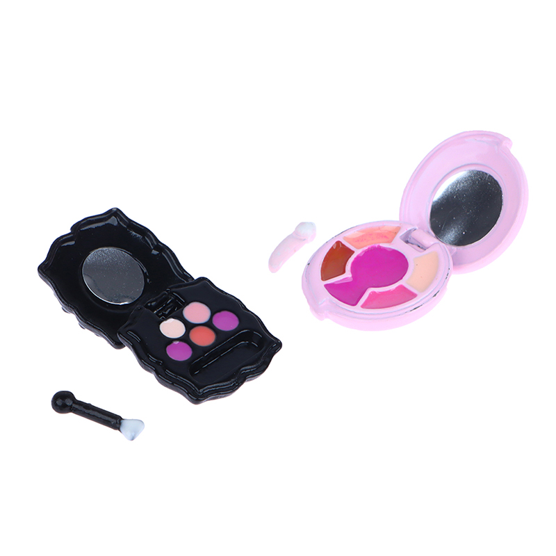 1Set 1:12 Dollhouse Miniature Eye Shadow Cosmetic Box w/Makeup Brush Pretend Pe 1Set 1:12 Dollhouse Miniature Eye Shadow Cosmetic Box w/Makeup Brush Pretend Pe