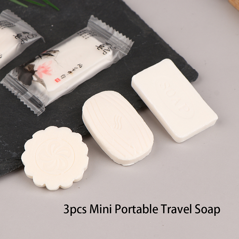 3pcs Mini Portable Travel Soap Deep Cleansing Antibacterial Whitening Soap Sp