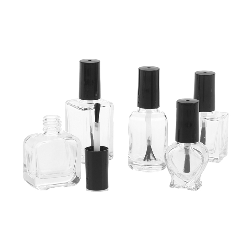 Empty Clear Glass Nail Gel Polish Liquid Art Bottle Refillable Container S1