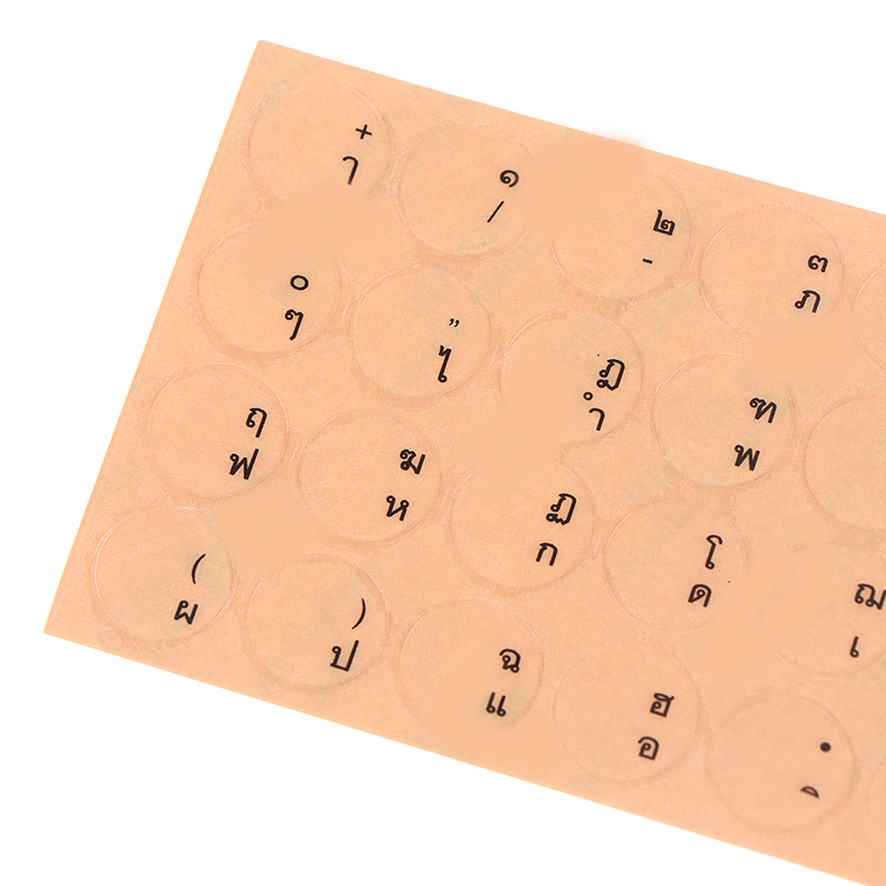Round Transparent Sticker PC Desktop Keyboard Matte Sticker Thai Full Keybo LANL - Picture 7 of 14