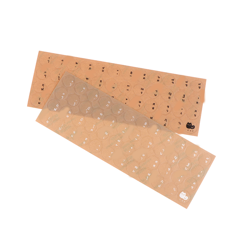 Round Transparent Sticker PC Desktop Keyboard Matte Sticker Thai Full Keybo LANL - Picture 10 of 14