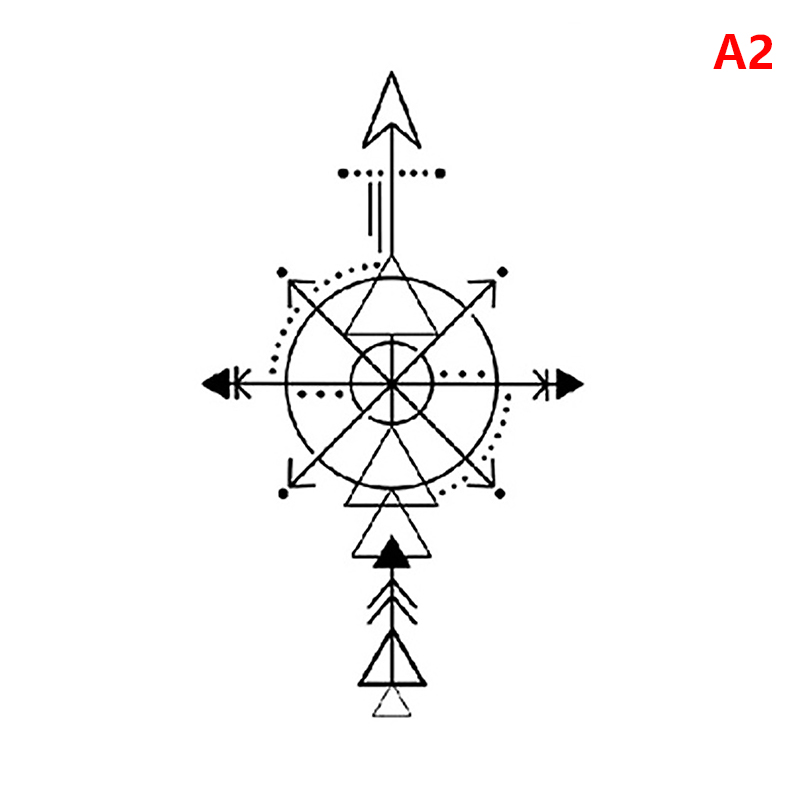 Waterproof Temporary Tattoo Sticker Compass Arrow Roman Clock Arm Body Tatto SUM - Picture 6 of 11