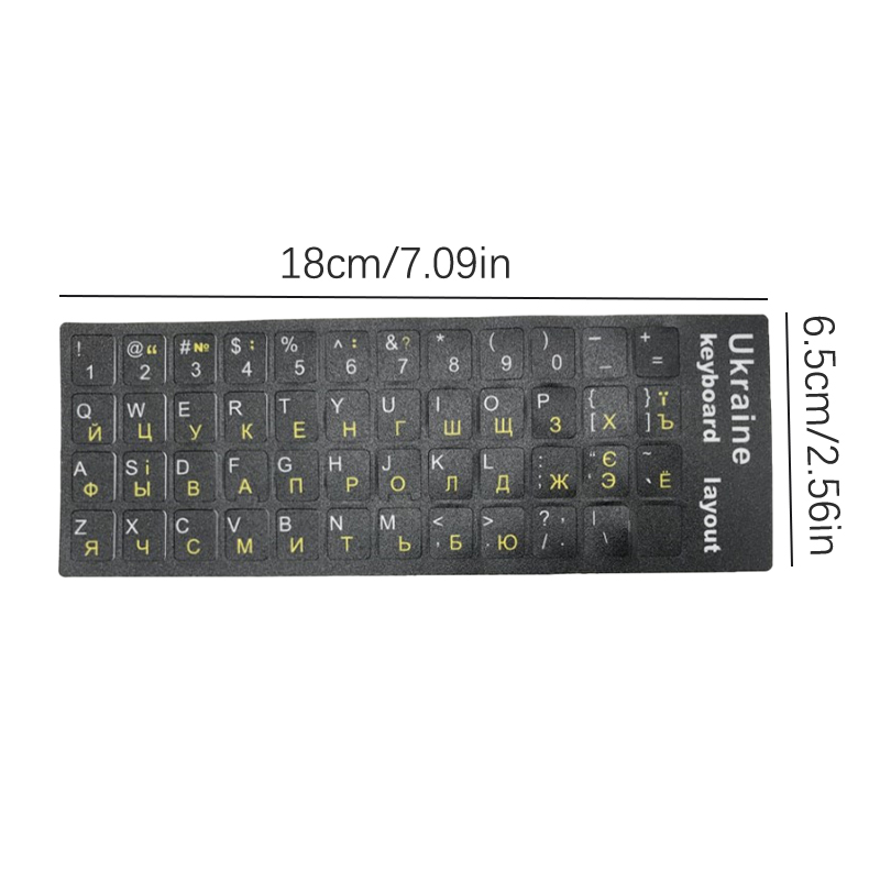 Ukraine Language Ukrainian Keyboard Sticker Durable Alphabet Bl-yn - Picture 3 of 10