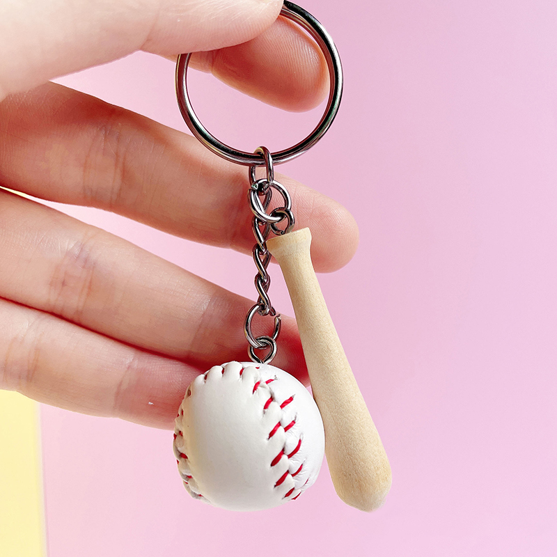Wooden ball keychain cheap