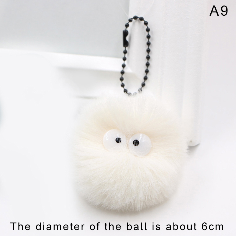 ANIME CHARACTER SMALL Briquettes Pendant Hair Ball Keychain Women's Bags Elf  EI $2.45 - PicClick AU