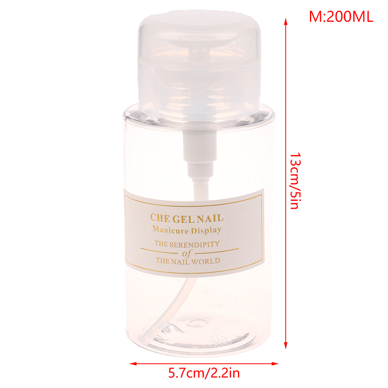 Refillable Bottle Nail Cleaner Container Reusable Press Pump Dispenser Empty ❤OF - Bild 14 von 15