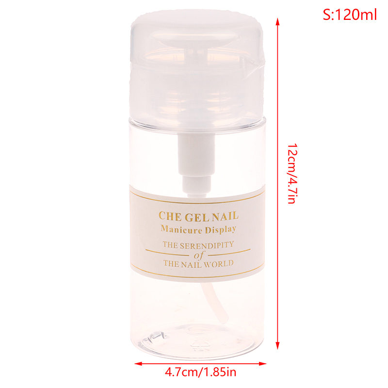 Refillable Bottle Nail Cleaner Container Reusable Press Pump Dispenser Empty ❤OF - Bild 13 von 15