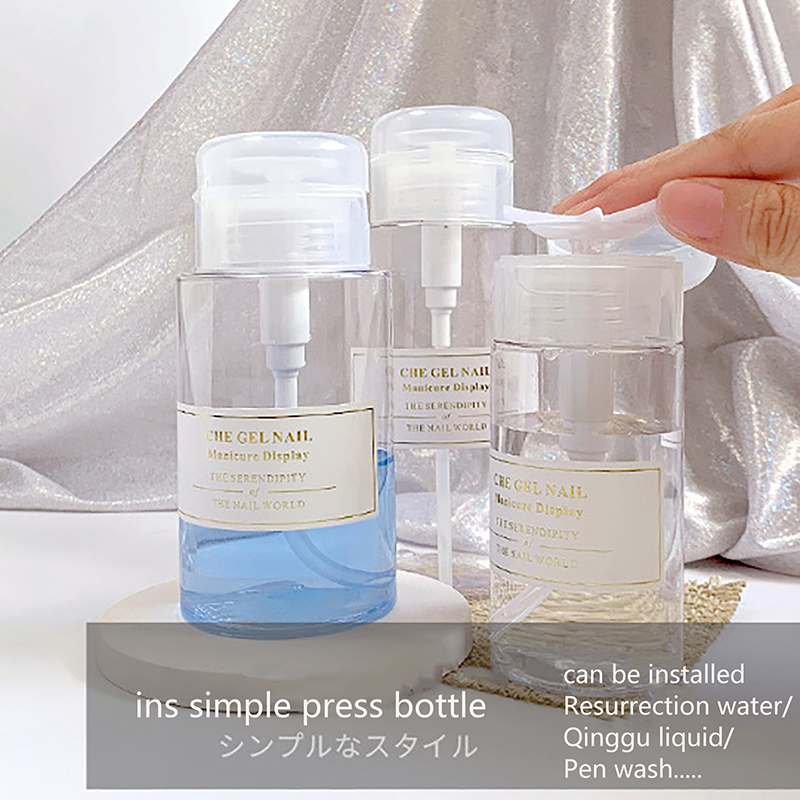 Refillable Bottle Nail Cleaner Container Reusable Press Pump Dispenser Empty ❤OF - Bild 12 von 15
