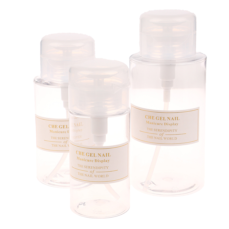 Refillable Bottle Nail Cleaner Container Reusable Press Pump Dispenser Empty ❤OF - Bild 9 von 15