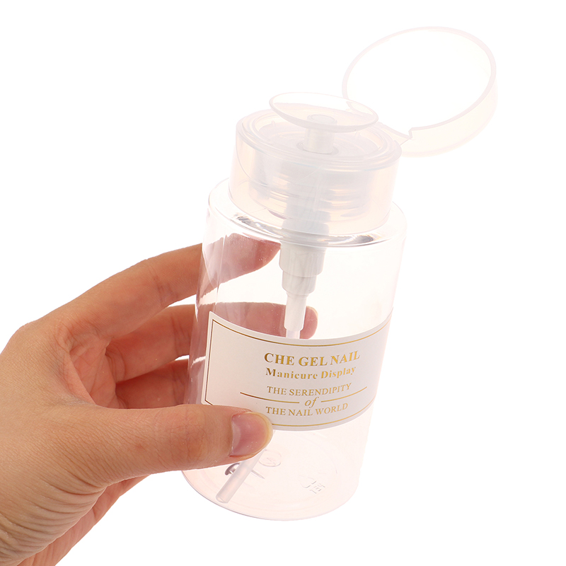Refillable Bottle Nail Cleaner Container Reusable Press Pump Dispenser Empty ❤OF - Bild 2 von 15