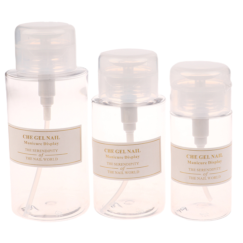 Refillable Bottle Nail Cleaner Container Reusable Press Pump Dispenser Empty ❤OF - Bild 8 von 15