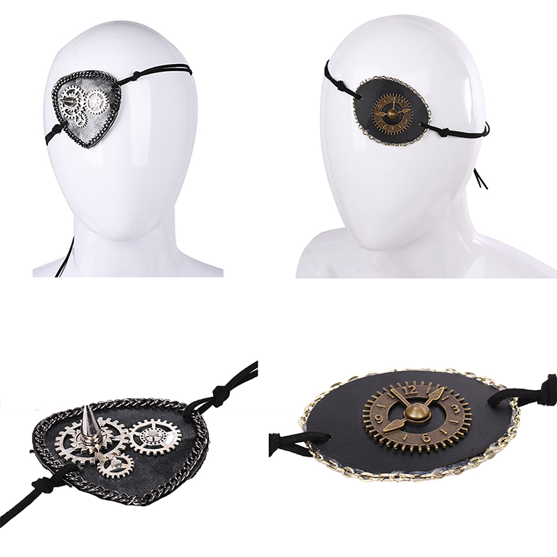 Steampunk Single Eye Mask PU Eye Patches Halloween Carnival Costume Accessories* - Picture 9 of 14