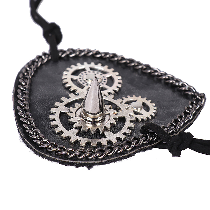 Steampunk Single Eye Mask PU Eye Patches Halloween Carnival Costume Accessories* - Picture 2 of 14