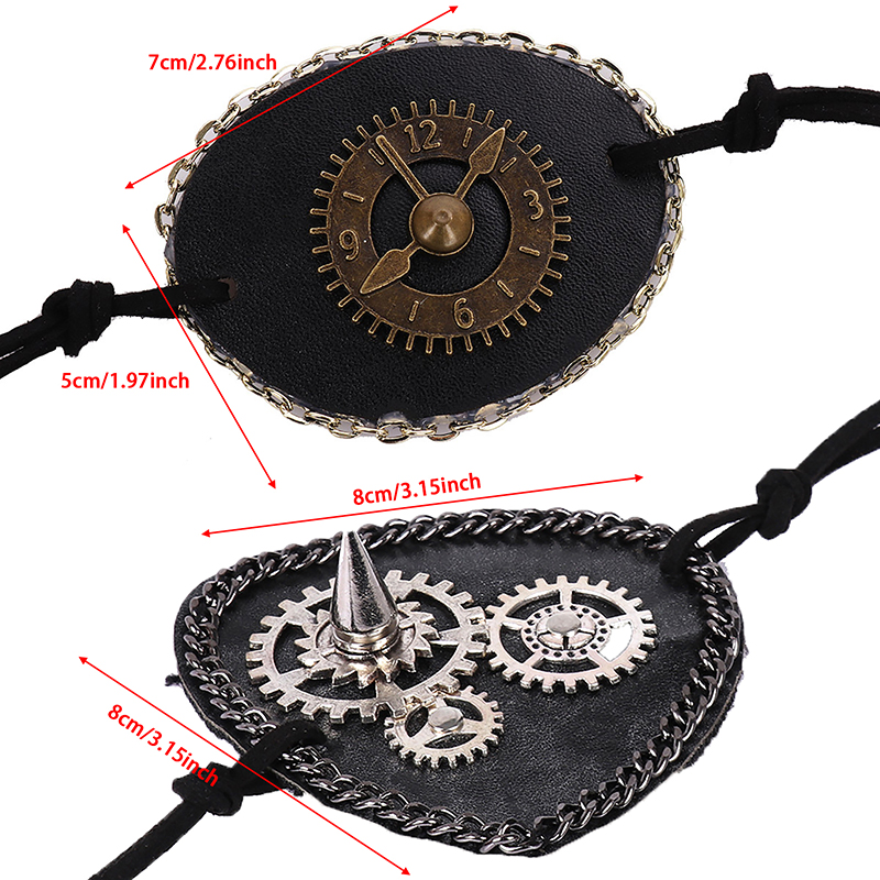 Steampunk Single Eye Mask PU Eye Patches Halloween Carnival Costume Accessories* - Picture 3 of 14