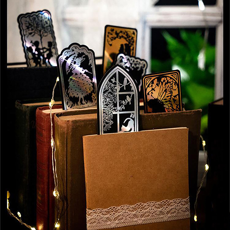 1 Set Fairy Tale Theme Bronzing Bookmarks Student Office Stationery Supplies PX BH11535