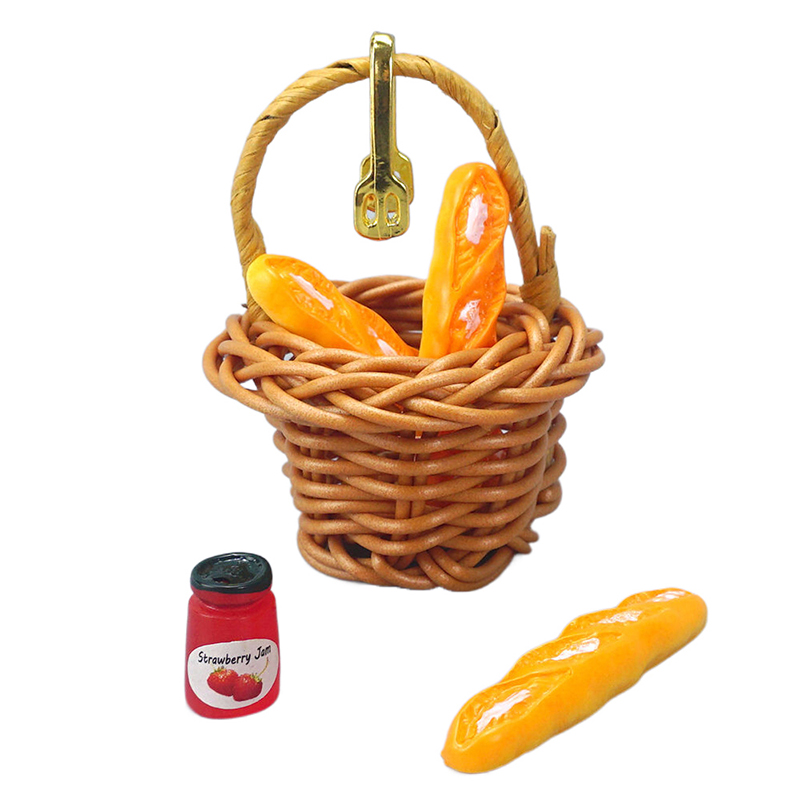 1:12 casa delle bambole in miniatura cesto del pane marmellata cucina decorazione colazione giocattolo-