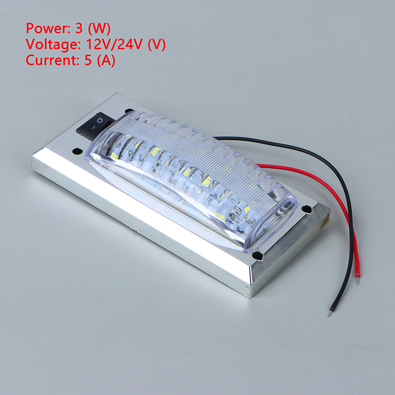 LED 12V-24V Panel Light Car Interior Reading Lamp High Brightness Cabin Lights - Afbeelding 10 van 12