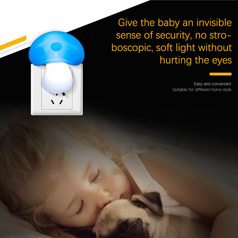 Mini Mushroom Baby Night light Automatic Sensor Light Control Lamp US Plug Child Mini Mushroom Baby Night light Automatic Sensor Light Control Lamp US Plug Child