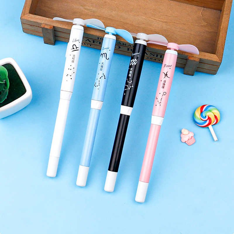 Creative Constellation Pattern Gel Pen Multifunctional Signature Pen With Fan