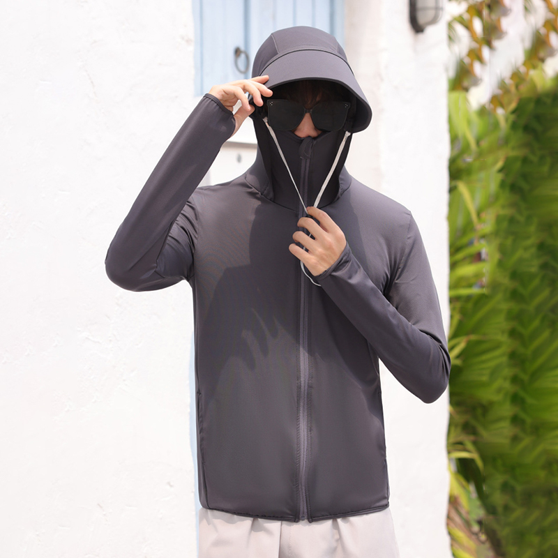 New Thin Breathable T-shirt Outdoor Fishing Hoodie Ice Silk Sunscreen  Clothes PF | eBay