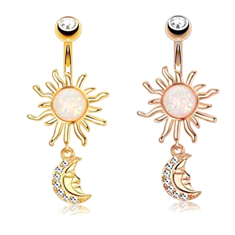 Sun and moon discount belly ring