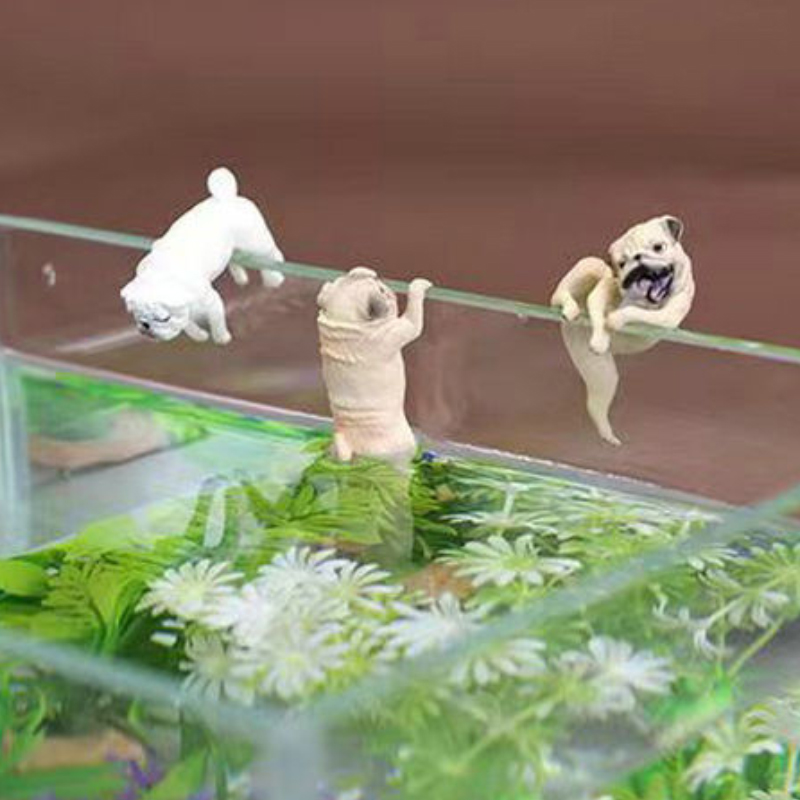 Fish Tank Mouth Round Fish Tank Edge Decoration Doll Grass Tank Landscape FH10387