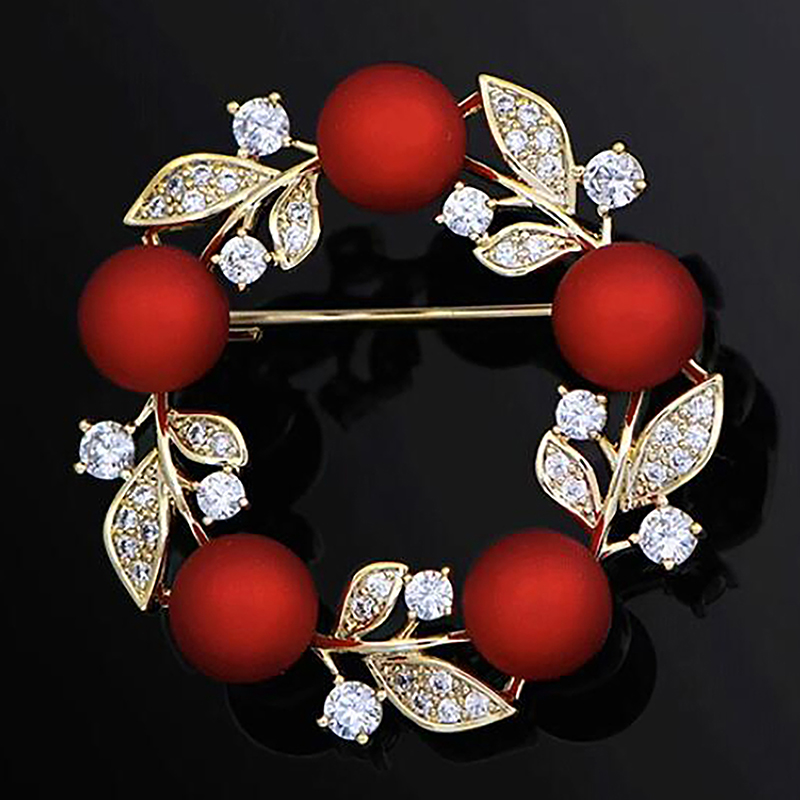 Fashion Red Garland Brooches Women Clothing Coat Jewelry Party Accessries Gif Wa Fashion Red Garland Brooches Women Clothing Coat Jewelry Party Accessries Gif Wa