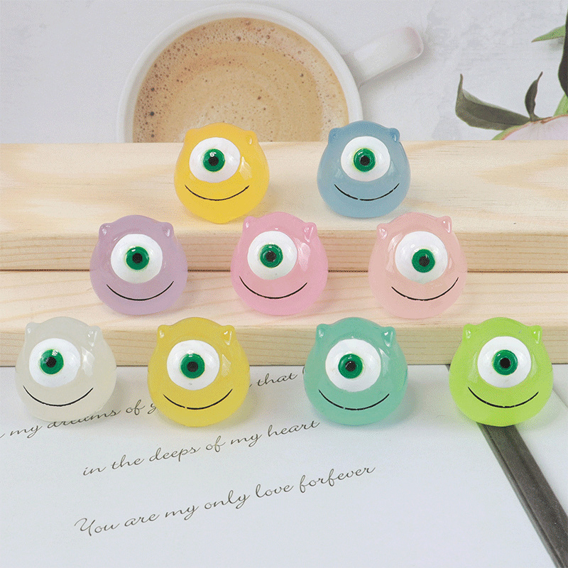 2pz Accessori Gioielli Portachiavi Luminosi Miniatura Monster Big Eyes Fai Da Te- 2pz Accessori Gioielli Portachiavi Luminosi Miniatura Monster Big Eyes Fai Da Te-