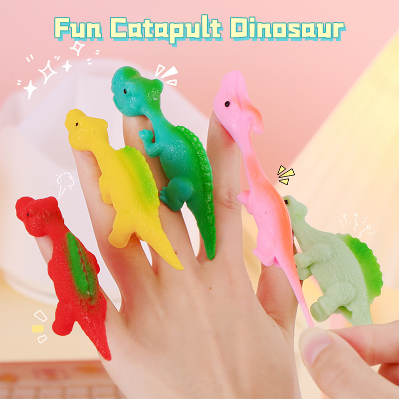 5 pz giocattolo di decompressione Catapult Launch dinosauro elastico dita volanti uccellini- 5 pz giocattolo di decompressione Catapult Launch dinosauro elastico dita volanti uccellini-